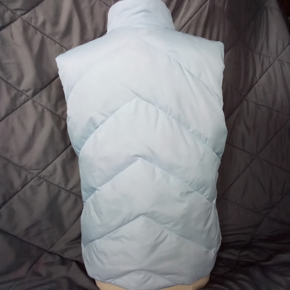 St. John's Bay Reversible Puffer Vest Light Blue & Grey Down Feathers Size Large - Picture 5 of 16